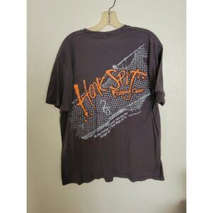 Hook Spit Fishing t-shirt vintage gray large
